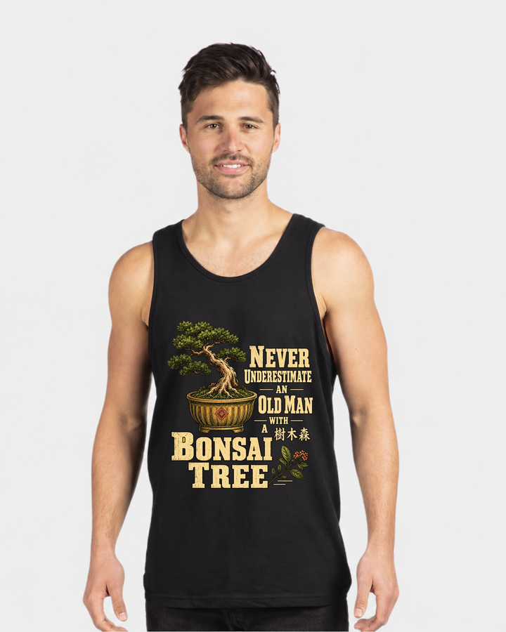 Never Underestimate an Old Man With Bonsai – T-Shirt